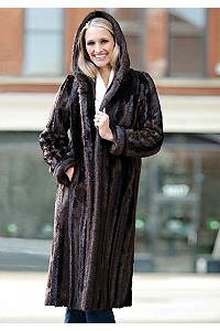 Sculpted Hooded Sable Coat by Donna Salyer's Fabulous Furs