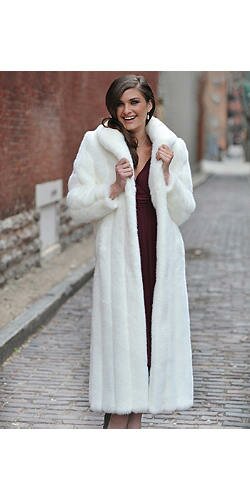 White Mink Shawl Collar Coat by Donna Salyer's Fabulous Furs