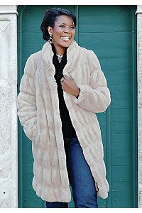 Ivory Ruched Mink Stroller by Donna Salyer's Fabulous Furs