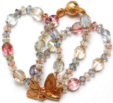 Detra Kay Czech Glass & Mycanos Bracelet