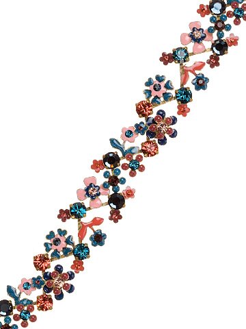 SORRELLI EL PASO WITH FRESH FLOWERS SWAROVSKI CRYSTAL BRACELET