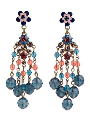 SORRELLI EL PASO WITH FRESH FLOWERS SWAROVSKI CRYSTAL EARRINGS