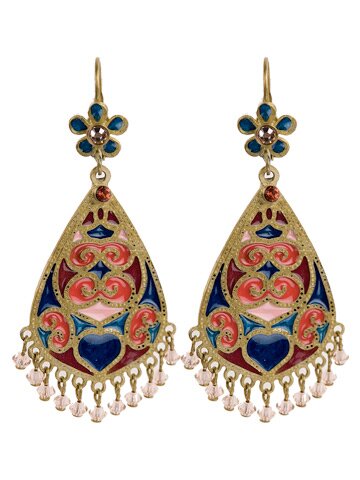 SORRELLI EL PASO WITH FRESH FLOWERS SWAROVSKI CRYSTAL EARRINGS