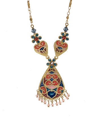 SORRELLI EL PASO WITH FRESH FLOWERS SWAROVSKI CRYSTAL NECKLACE