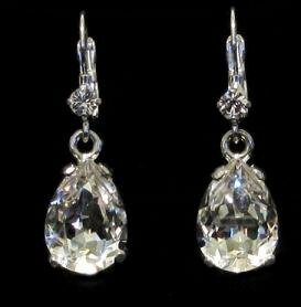 AURORA BOREALIS SWAROVSKI CRYSTAL TEARDROP EARRINGS BY RODRIGO OTAZU