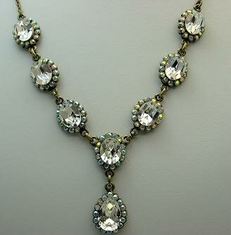 Crystal Clear Swarovski Crystal Drop Necklace by Creations Georgianni