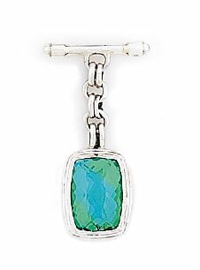SARDA RAINBOW PERIDOT QUARTZ INTERCHANGEABLE STERLING SILVER NECKLACE CHARM