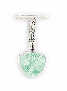 SARDA MINT SAPPHIRE INTERCHANGEABLE STERLING SILVER NECKLACE CHARM