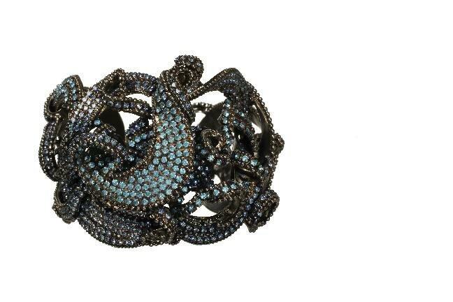 Sorrelli Aquatic Swarovski Crystal Cuff