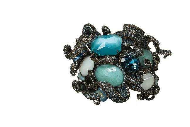 Sorrelli Aquatic Swarovski Crystal Cuff