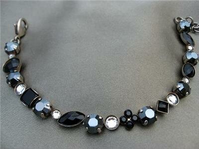 Sorrelli Black Velvet Swarovski Crystal Bracelet