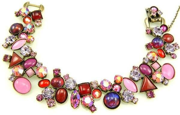 Sorrelli Strawberry Daiquiri Swarovski Crystal Bracelet