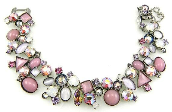 Sorrelli Misty Pink Swarovski Crystal Bracelet