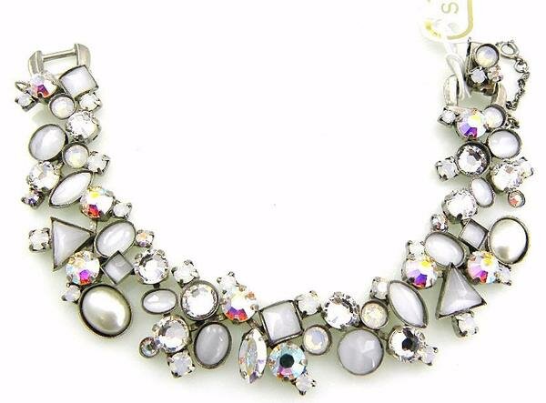 Sorrelli White Bridal Swarovski Crystal Bracelet