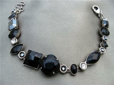 Sorrelli Black Velvet Swarovski Crystal Bracelet