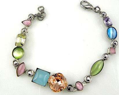 Sorrelli Silver Streak Swarovski Crystal Bracelet