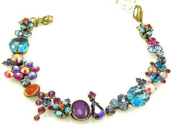 SORRELLI BLUE RASPBERRY SWAROVSKI CRYSTAL BRACELET