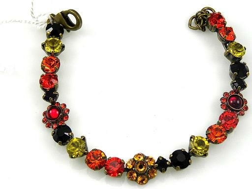Sorrelli Red Poppy Swarovski Crystal Bracelet