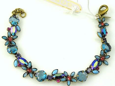 Sorrelli Captain N Teal Swarovski Crystal Bracelet