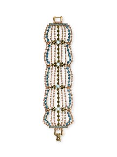 Sorrelli Meadow Mist Multi Strand Swarovski Crystal Bracelet
