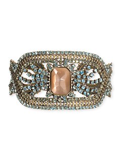 Sorrelli Aqua Bubbles Swarovski Crystal Cuff