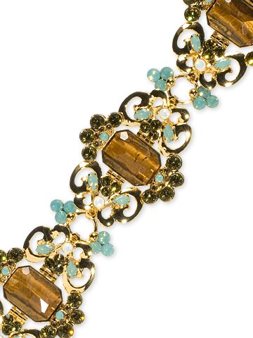 Sorrelli Green Tea Swarovski Crystal Bracelet