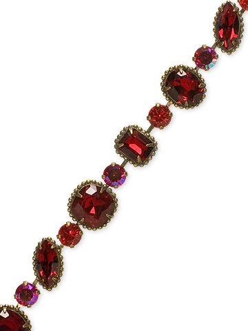 SORRELLI CRANBERRY SWAROVSKI CRYSTAL BRACELET