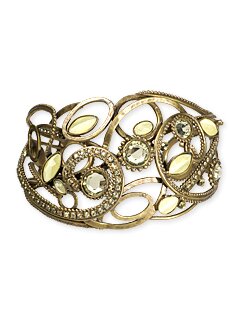 Sorrelli Lemon Drop Swarovski Crystal Cuff