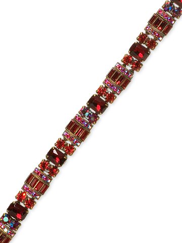 SORRELLI CRANBERRY SWAROVSKI CRYSTAL BRACELET