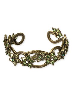 Sorrelli Green Apple Swarovski Crystal Cuff