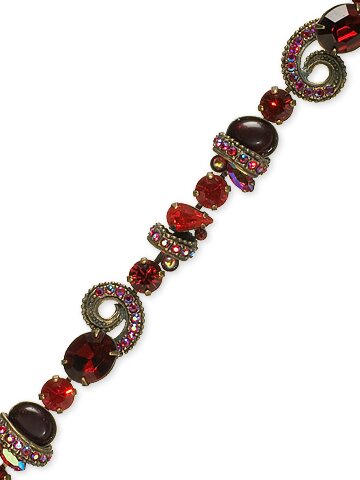 SORRELLI CRANBERRY SWAROVSKI CRYSTAL BRACELET