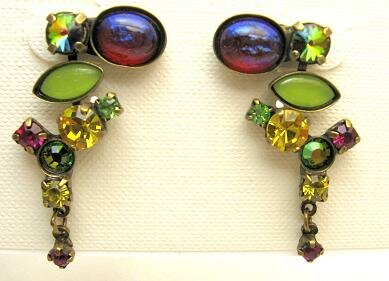 Sorrelli Pink Lime Swarovski Crystal Earrings