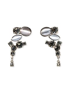 Sorrelli Debonair Swarovski Crystal & Opaque Stone Classic Drop Earrings