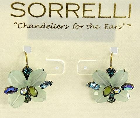 SORRELLI OCEAN SWAROVSKI CRYSTAL EARRINGS