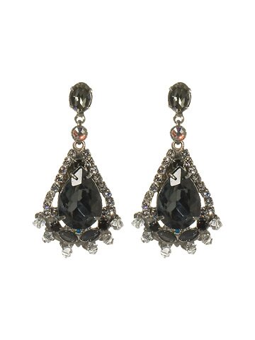 Sorrelli Silver Moon Swarovski Crystal Earrings