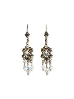 Sorrelli Silver Moon Swarovski Crystal Earrings