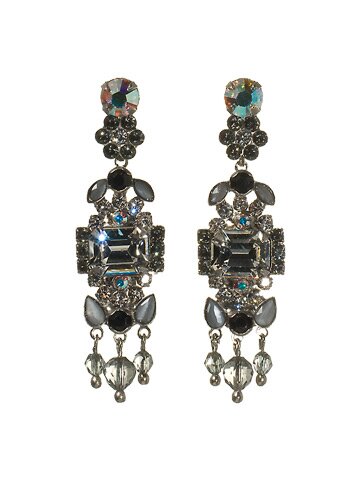 Sorrelli Silver Moon Swarovski Crystal Earrings