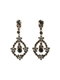Sorrelli Black Velvet Swarovski Crystal Earrings