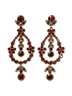 Sorrelli Red Siam Swarovwski Crystal Earrings