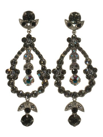 Sorrelli Silver Moon Swarovski Crystal Earrings