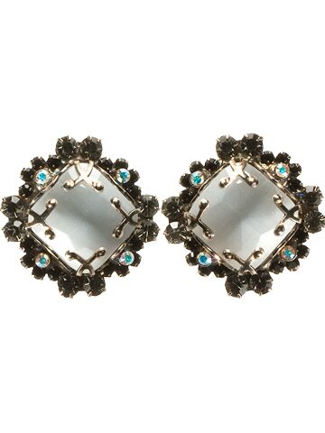 Sorrelli Silver Moon Swarovski Crystal Earrings