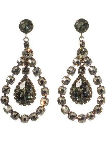Sorrelli Silver Shade Swarovski Crystal Earrings