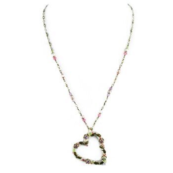 Michal Golan Pearl Blossom Heart Pendant