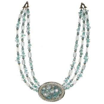 Michal Golan Aqua Marine Crystal Necklace