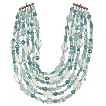Michal Golan Aqua Marine Crystal Necklace