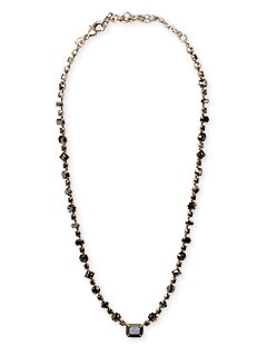 Sorrelli Black Ice Swarovski Crystal Classic Line Necklace with Center Stone