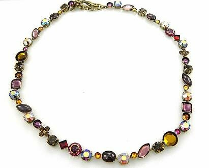 Sorrelli Burgundy Amethyst Swarovski Crystal Necklace