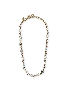 Sorrelli Snowflake Swarovski Crystal & Opaque Stone Classic Line Necklace