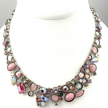 Sorrelli Misty Pink Swarovski Crystal Bold Necklace