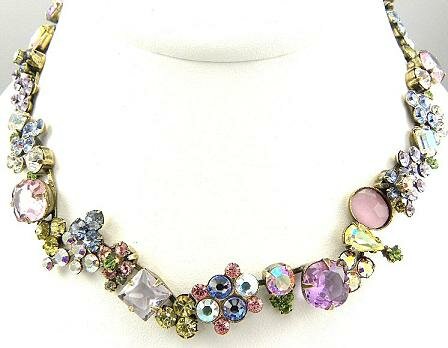 Sorrelli Spring Rain Swarovski Crystal Cluster Style Necklace